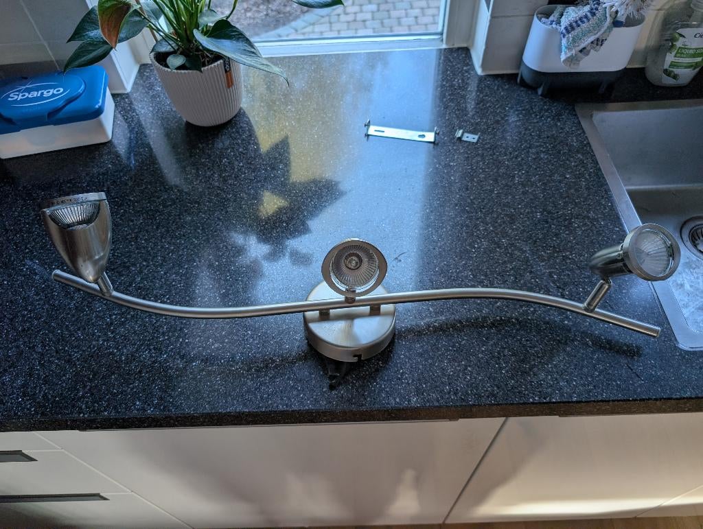 Plafondlamp, Ophalen, Zo goed als nieuw, Metaal