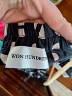 Zijde Won Hundred zwart beige rok rokje mini 36 S, Verzenden, Zo goed als nieuw, Maat 36 (S), Boven de knie