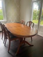 Eettafel met 4 stoelen, Huis en Inrichting, Tafels | Eettafels, Ophalen, Gebruikt, Klassiek, 50 tot 100 cm