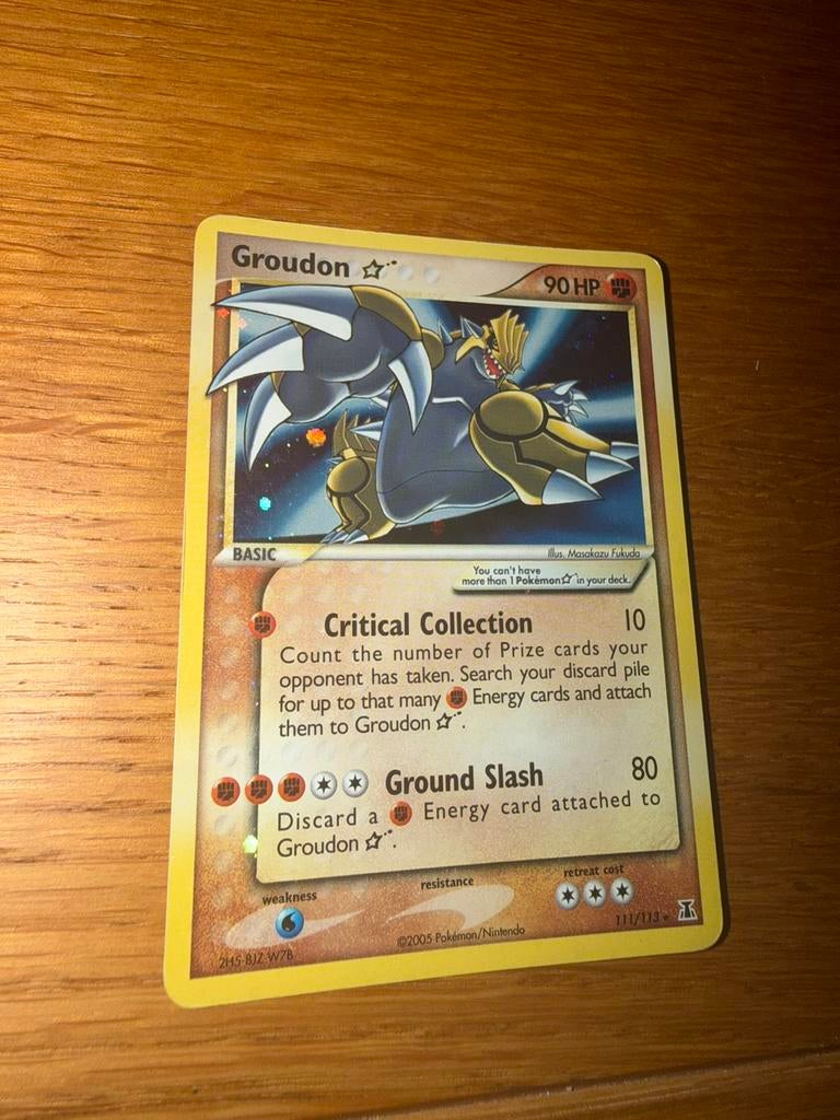 Pokemon groudon goldstar, Ophalen of Verzenden, Zo goed als nieuw