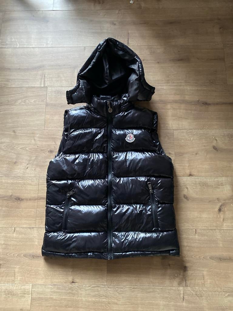Moncler Bodywarmer 13-14 jaar met afneembare capuchon, Ophalen, Nieuw, Maat 34 (XS) of kleiner, Zwart