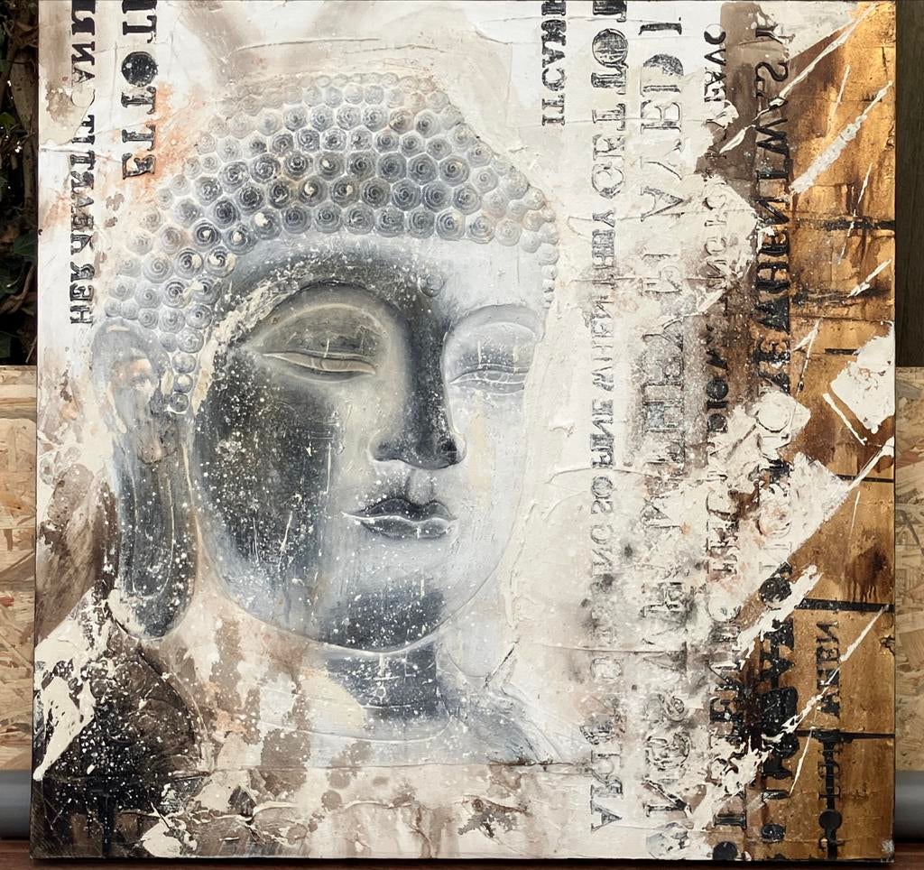 Schilderij Boeda 100x100, Ophalen