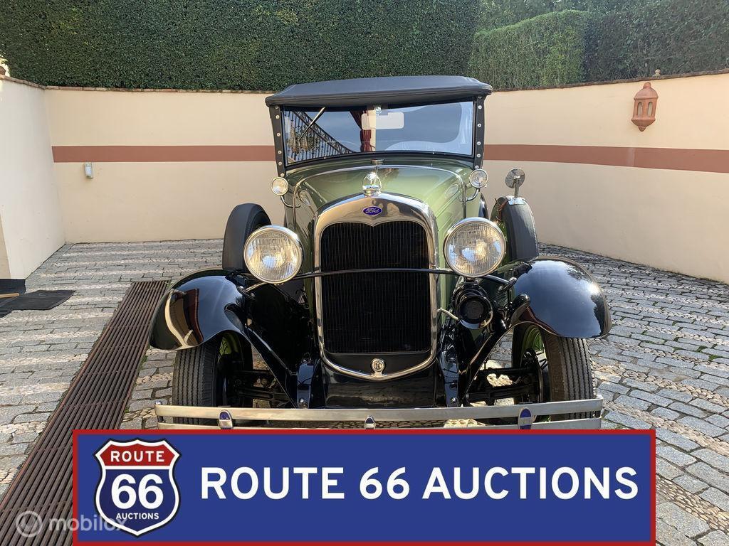 Ford Model A Phaeton Cabriolet | 1930 | Route 66 Auctions, Auto's, Oldtimers, Overige carrosserieën, Zwart, Bedrijf, Handgeschakeld
