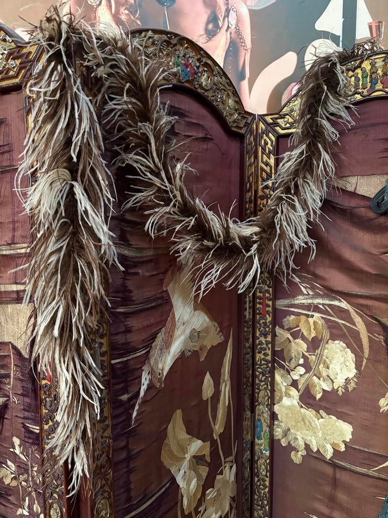 Antieke jaren 30 veren boa flapper art deco, Antiek en Kunst, Antiek | Kleding en Accessoires, Ophalen of Verzenden