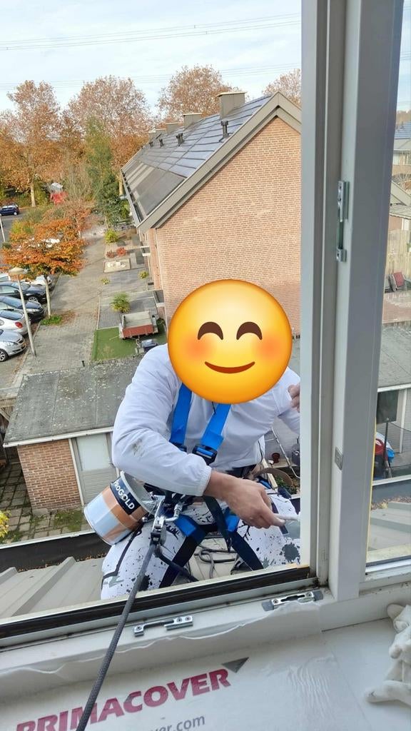 Dakkapel shilderen zonder steiger en dak reinigen, Buitenschilderwerk