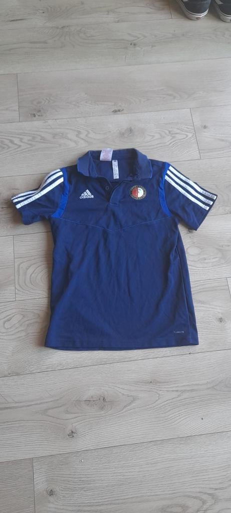 Adidas Feyenoord Polo Shirt - Blauw - Maat 152, Adidas, Ophalen of Verzenden, Zo goed als nieuw, Shirt of Longsleeve