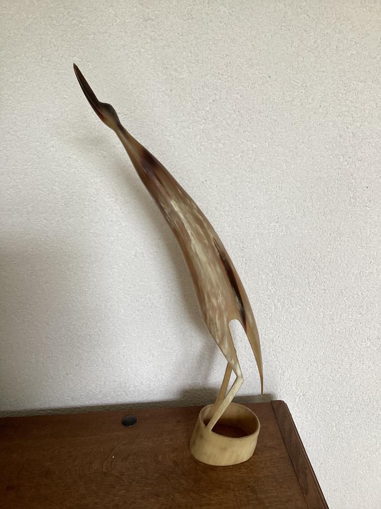 Retro Hoorn Vogel. Handmade 1960., Ophalen of Verzenden, Zo goed als nieuw