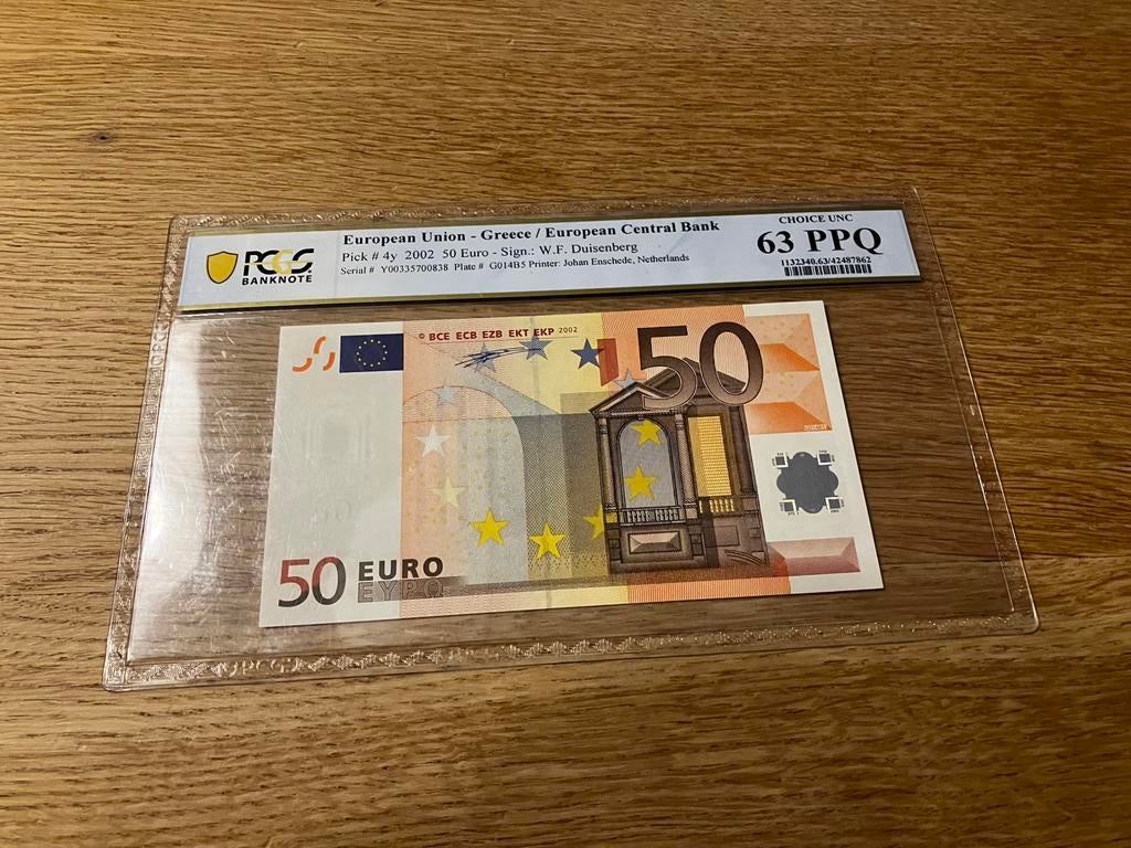 €50,- Wim Duisenberg - Griekenland  - PMG63, Postzegels en Munten, Bankbiljetten | Europa | Eurobiljetten, Ophalen of Verzenden