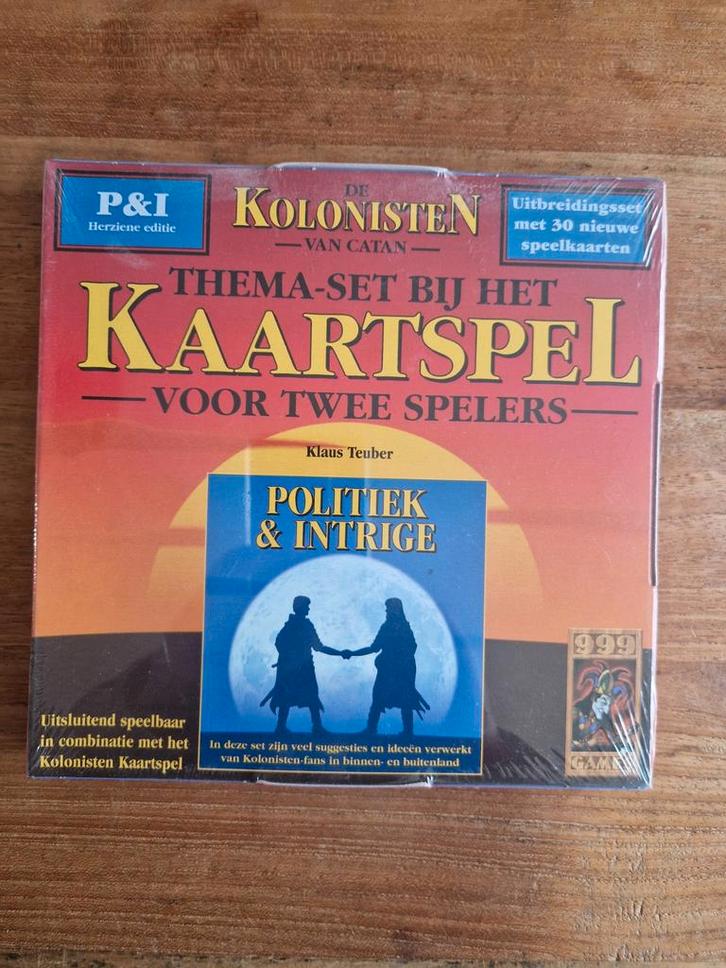 Kolonisten kaartspel uitbr. Politiek & Intrige (P&I), Hobby en Vrije tijd, Gezelschapsspellen | Kaartspellen, Nieuw, Een of twee spelers