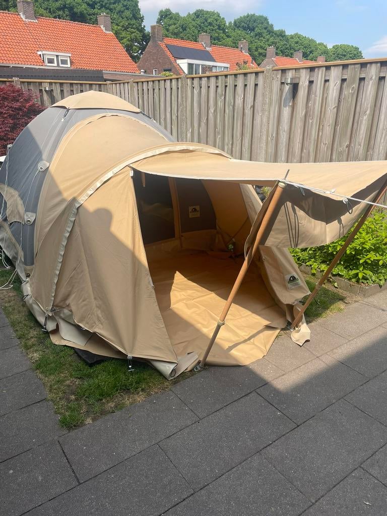 Comfortluifel en afsluitwand voor Karsten 200 x 200, Caravans en Kamperen, Tenten, Ophalen, Gebruikt