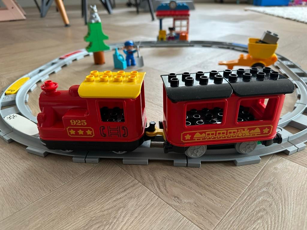 LEGO DUPLO 10874 Stoomtrein met Duwen en Rijden-motor, Gebruikt, Overige thema's, Ophalen of Verzenden, Duplo