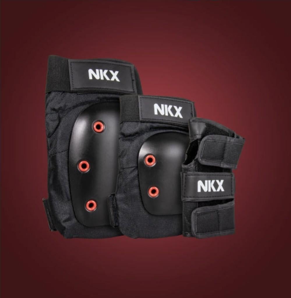NKX 3-Delig Pro Beschermingsset - Knie, Elleboog en pols, Sport en Fitness, Skateboarden, Ophalen of Verzenden, Zo goed als nieuw