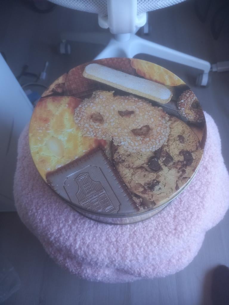 Koekblik met koekjesafbeelding, Ophalen of Verzenden