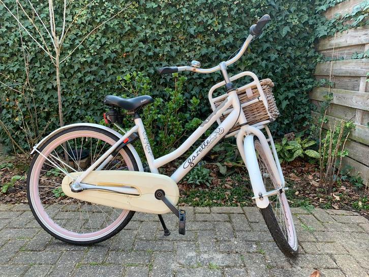 Gazelle meisjesfiets 24 inch met rieten mand, Fietsen en Brommers, Fietsen | Meisjes, Gebruikt, 24 inch, Ophalen