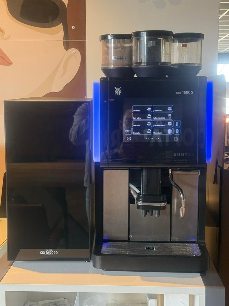 WMF 1500 S koffiemachine refurbished, Stoompijpje, Koffiemachine, Refurbished, Koffiebonen