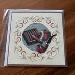 Geborduurde kaart mannen rookgerei, Ophalen of Verzenden, Zo goed als nieuw, Overige thema's