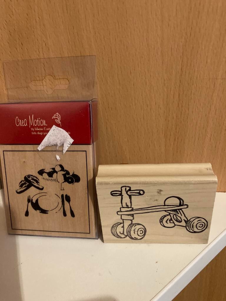 Set van 2 stempels, Hobby en Vrije tijd, Stempelen, Ophalen of Verzenden, Zo goed als nieuw, Clearstamp