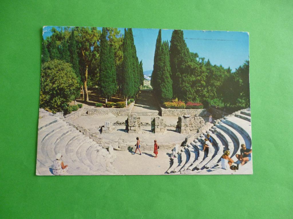 ansichtkaart Kos Odeum Griekenland, Ophalen of Verzenden, 1980 tot heden, Gelopen, Overig Europa