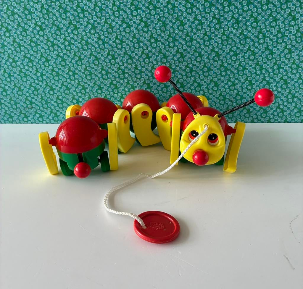 Vintage rups trekspeelgoed, Gebruikt, Jongen of Meisje, Ophalen of Verzenden, Nvt