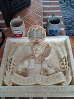 Amstel bord zwaar en amstel pullen en viltje vintage, Verzamelen, Biermerken, Ophalen, Gebruikt, Reclamebord, Plaat of Schild