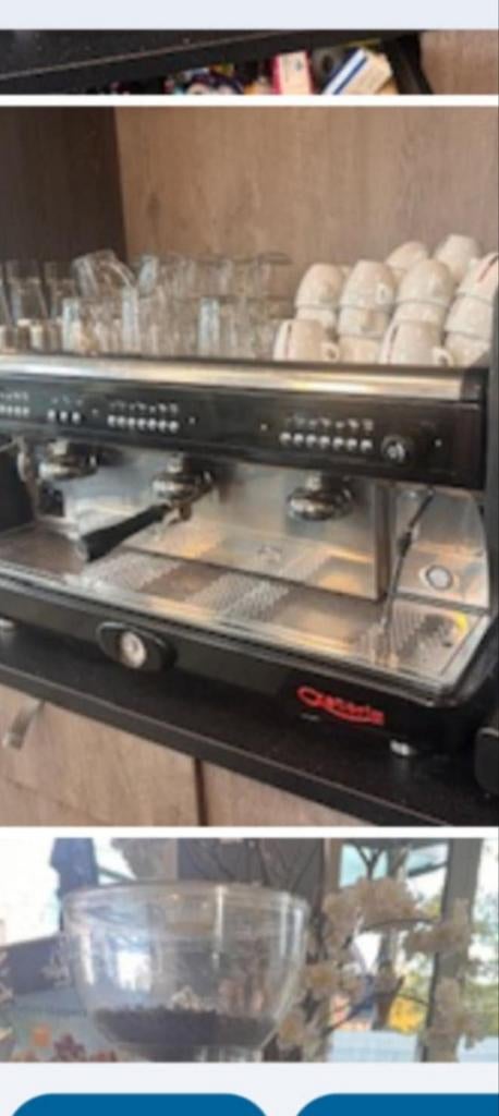 Professionele Italiaanse espresso machine, Witgoed en Apparatuur, Koffiezetapparaten, Gebruikt, Gemalen koffie, Koffiemachine