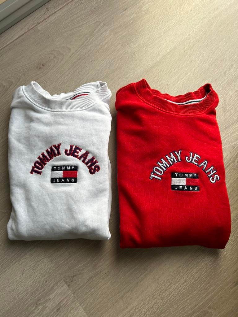 Tommy hilfiger sweaters (xs), Ophalen of Verzenden, Zo goed als nieuw, Maat 34 (XS) of kleiner, Rood