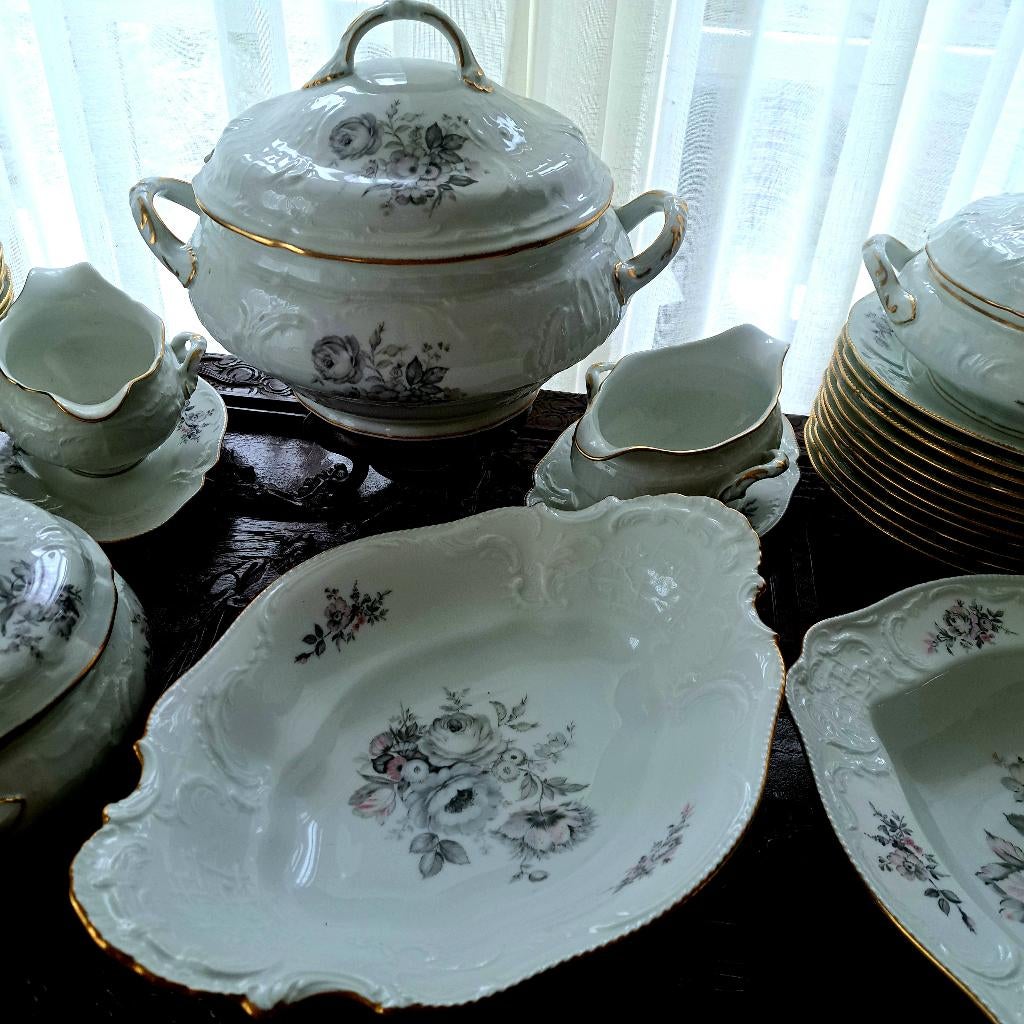 Rosenthal Sanssouci Grau rose /compleet diner 12p, Ophalen of Verzenden
