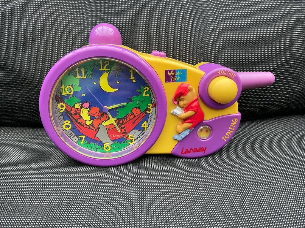 Zgan, alles werkt, Disney Lansay Winnie the Pooh klok radio, Ophalen, Winnie de Poeh of vrienden, Zo goed als nieuw, Overige typen