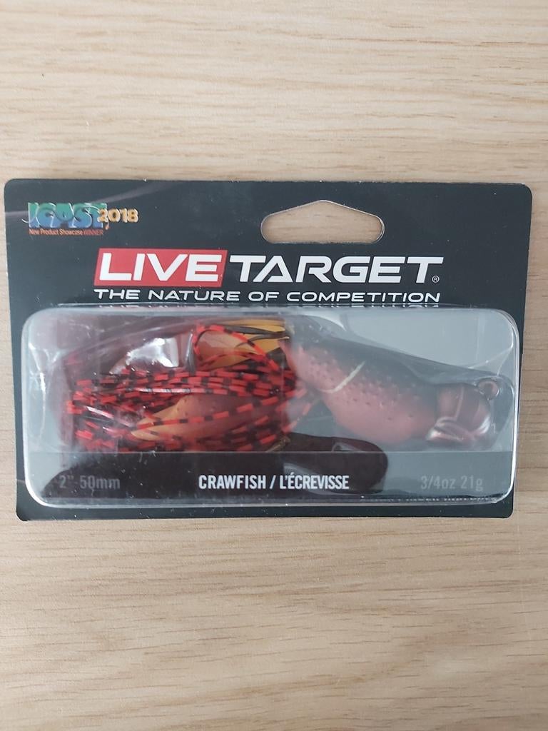Live Target Hollow Body Crawfish Kunstaas - 50mm, 21g, Watersport en Boten, Hengelsport | Algemeen, Ophalen of Verzenden, Nieuw