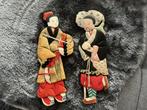 Vintage Chinese zijden poppen - man en vrouw, Ophalen of Verzenden, Gebruikt