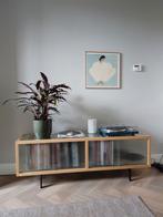 Hk living lowboard ribbed glass zgan, Ophalen, Zo goed als nieuw, 25 tot 50 cm
