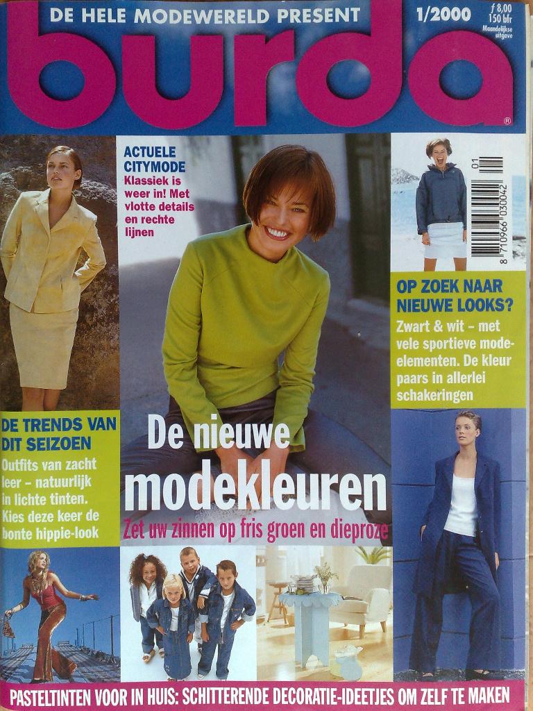 Burda januari nr. 1 / 2000, Hobby en Vrije tijd, Kledingpatronen, Nieuw, Vrouw, Burda, Verzenden