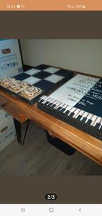 LIL Canvas Schilderijen - Schaakbord zwart-wit- beige tinten, Ophalen, Minder dan 50 cm, Gebruikt, Schilderij