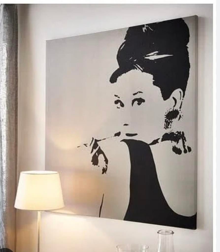 Ikea canvas doeken Audrey Hepburn en James Dean, Ophalen, Gebruikt, Overige typen, 75 tot 100 cm
