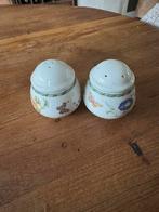 pepper en zout stelletje met vlinders en bloemen, Antiek en Kunst, Antiek | Keramiek en Aardewerk, Ophalen of Verzenden