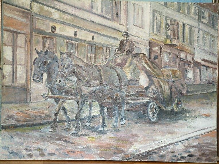 kar met paarden  div  boerderij  Vilsteren-Ommen-Domburg, Antiek en Kunst, Ophalen