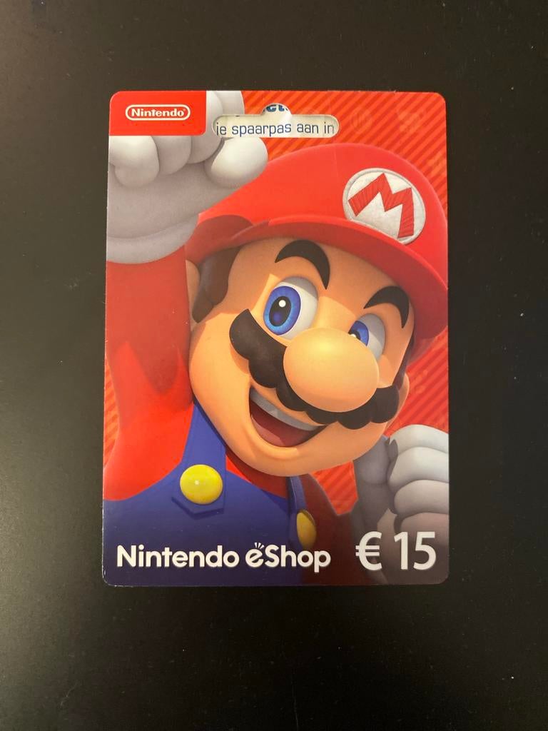 Nintendo eShop kadokaart €15, Eén persoon, Cadeaubon, Overige typen