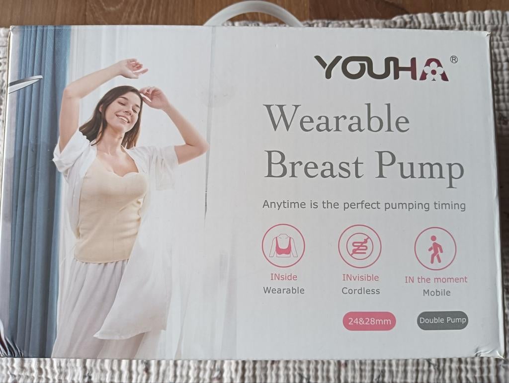 Youha Gen 2 Dubbele Draagbare Borstkolf, Kinderen en Baby's, Babyvoeding en Toebehoren, Zo goed als nieuw, Borstkolf, Ophalen of Verzenden