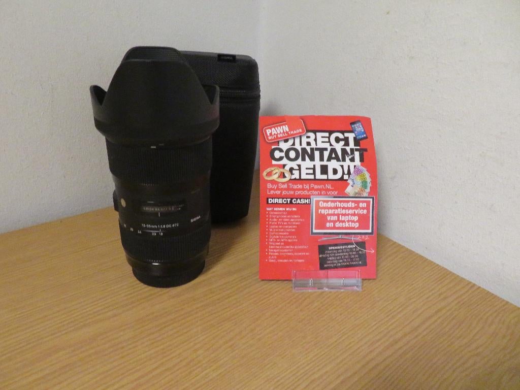 Lens Sigma 18-35mm F1.8 DC HSM Art canon | Pawn Eindhoven, Ophalen, Gebruikt, Standaardlens, Zoom