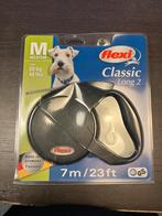 Flexi Medium Classic Long Medium 7 Meter 20 Kilo Zwart, Ophalen of Verzenden, Gebruikt, Hondenriem