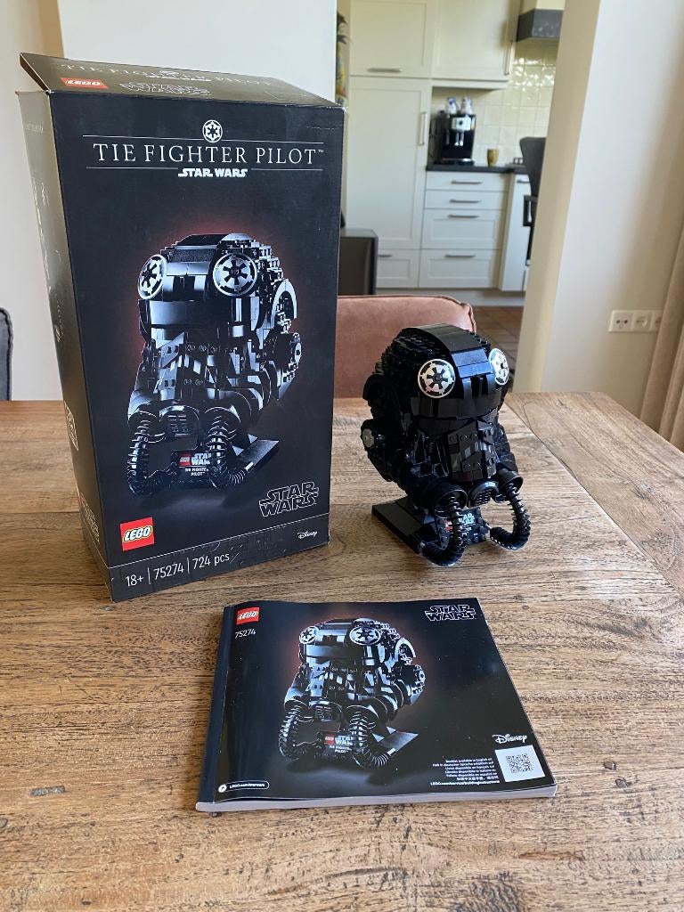 Lego Star Wars 75274 TIE Fighter Pilot Helm compleet, ZGAN, Star Wars, Lego, Compleet, Ophalen of Verzenden