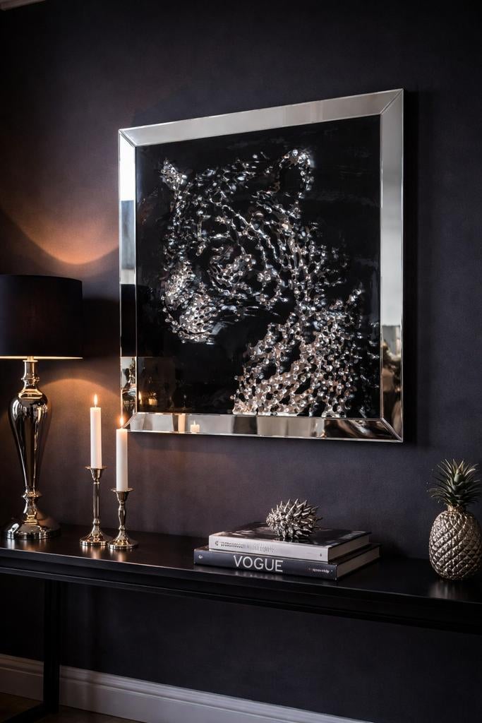 KARE Design panter wanddecoratie spiegel 80x80, Ophalen of Verzenden