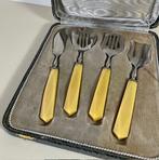 Franse cassette met vis, schaaldieren, hors-d' oeuvre bestek, Ophalen of Verzenden