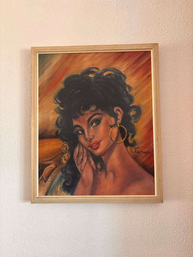 Schilderij Faruzi, zigeunermeisje stijl, Ophalen