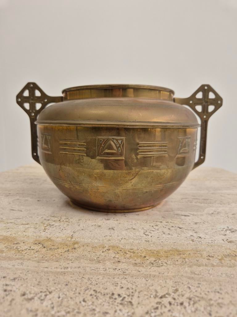 Messing bloempot, Antiek en Kunst, Antiek | Koper en Brons, Ophalen of Verzenden