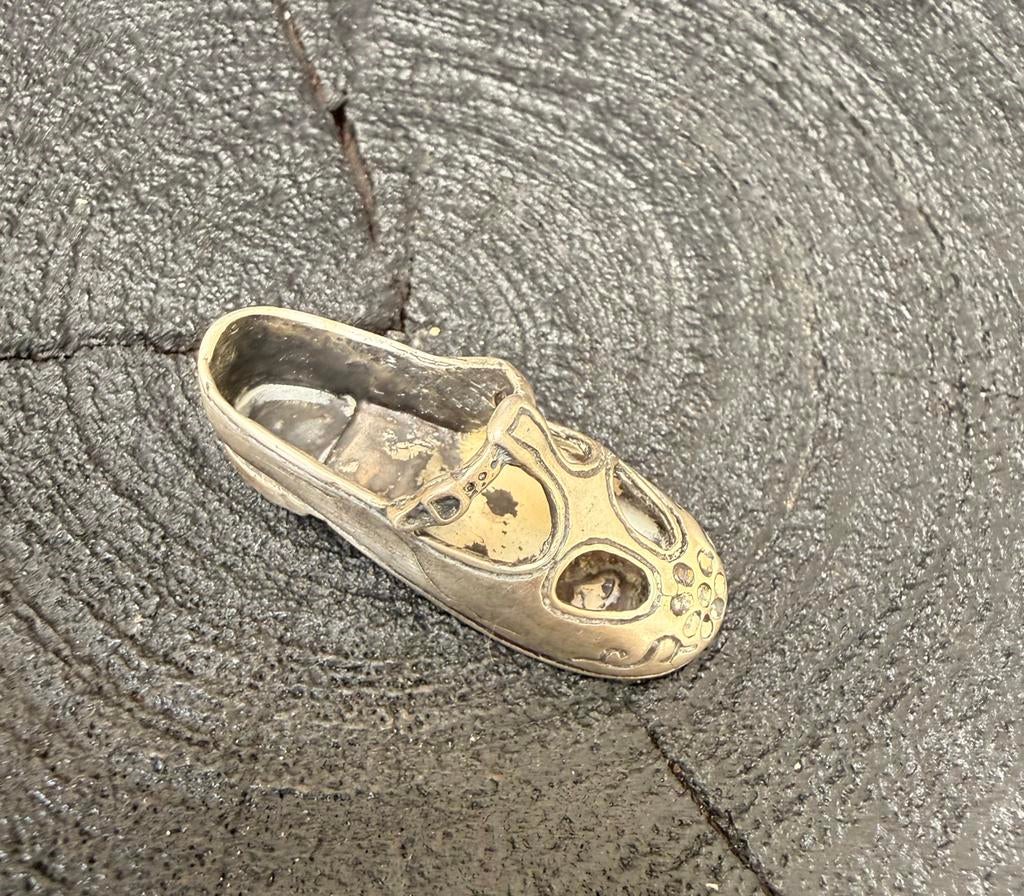 Zilveren miniatuur kinderschoen van Nicchi (800 zilver), Antiek en Kunst, Verzenden, Zilver