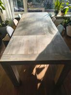 Uitschuifbare eettafel - whitewash grijs, Huis en Inrichting, Tafels | Eettafels, Ophalen