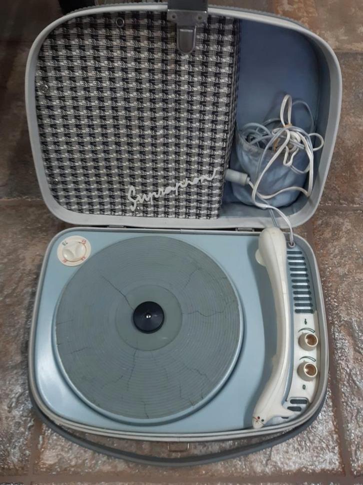 Vintage Supraphon GE080 Platenspeler uit 1958 - Werkt niet, Audio, Tv en Foto, Platenspelers, Niet werkend, Platenspeler, Overige merken