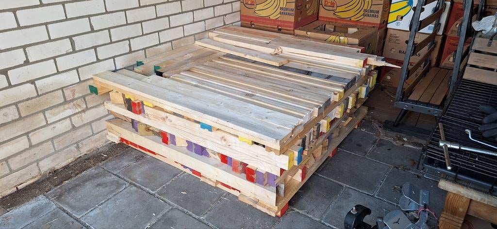 0.65  kuub schoon brandhout of om iets mee te maken, Tuin en Terras, Haardhout, Minder dan 3 m³, Ophalen