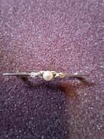 Zilveren broche met  parel, Ophalen of Verzenden